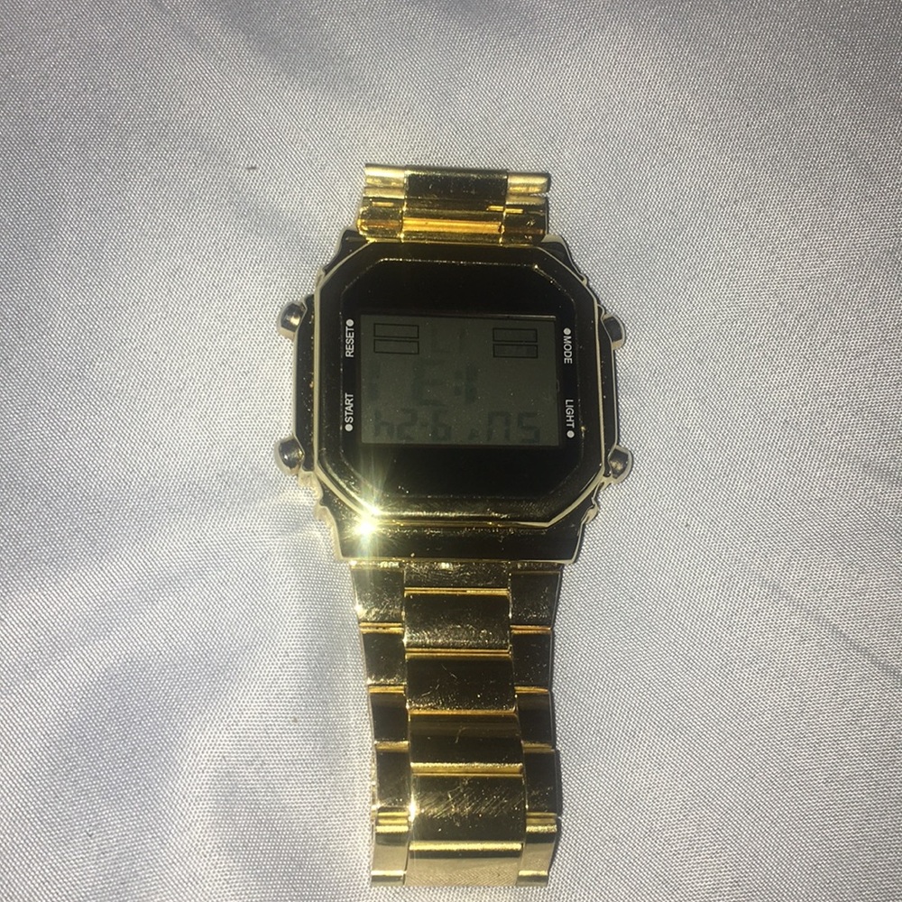 Gold wrist watch